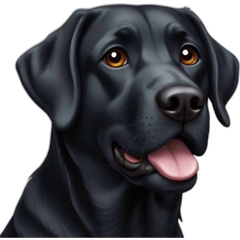 Labrador noir emoji