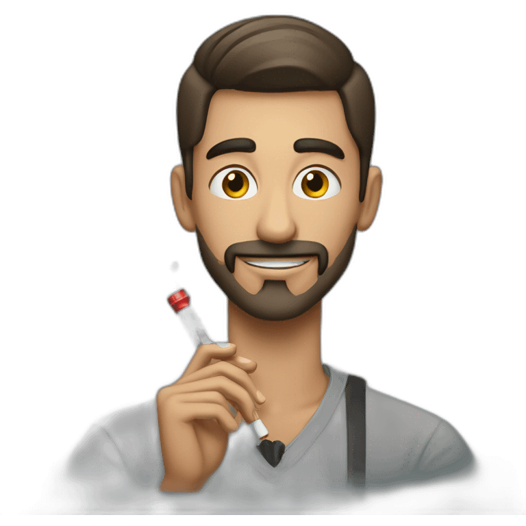 man smokes shisha emoji