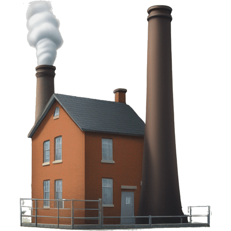 One big chimney with a small factory  emoji