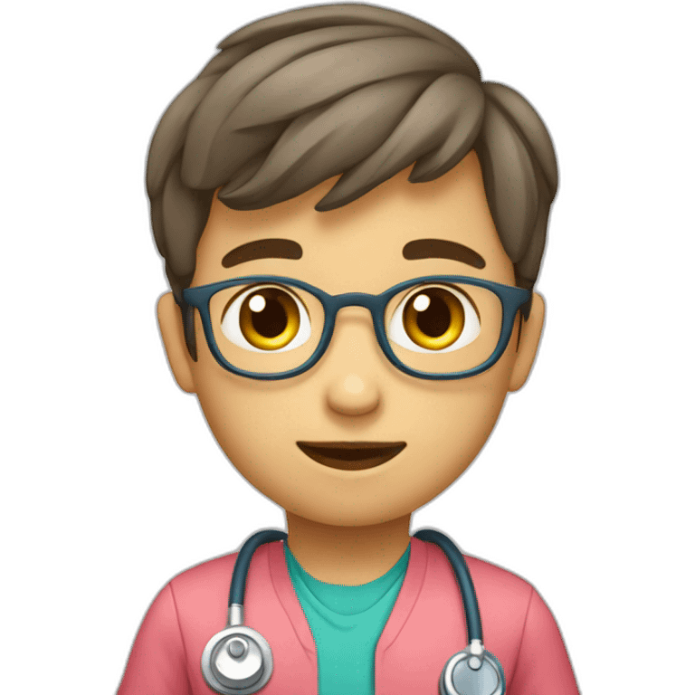 Enfant qui prend un médicament emoji