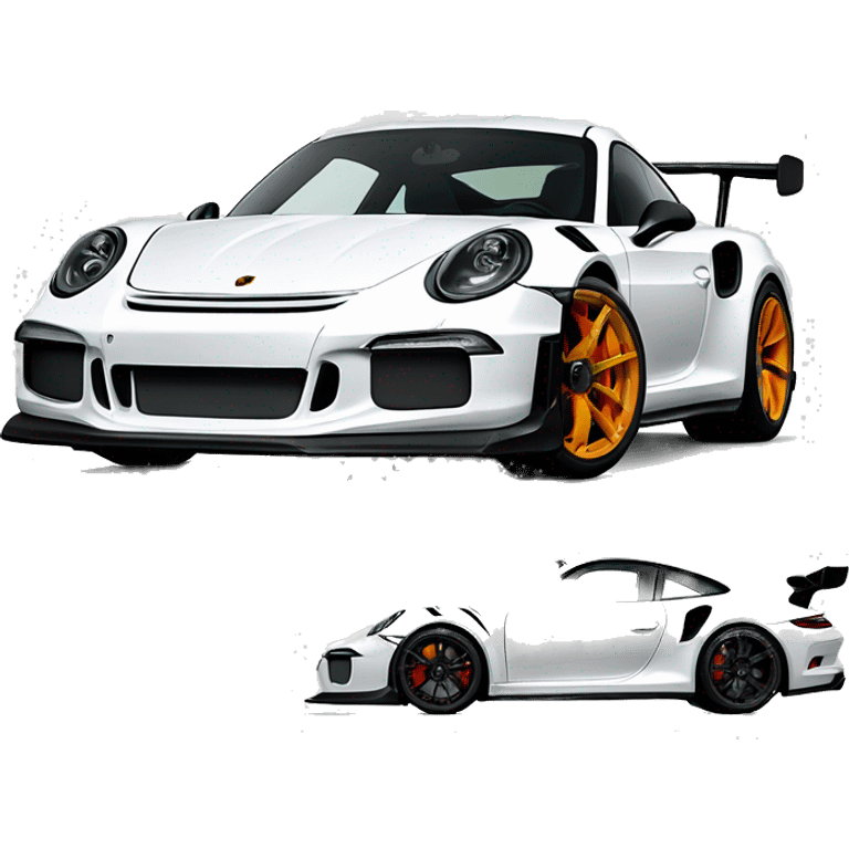 White porsche GT3rs emoji