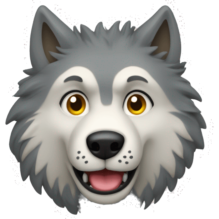 un lobo soplando  emoji