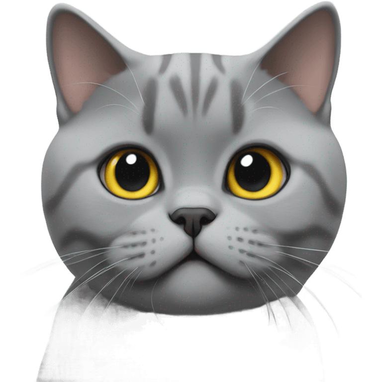 Gray British shorthair blowing kiss emoji