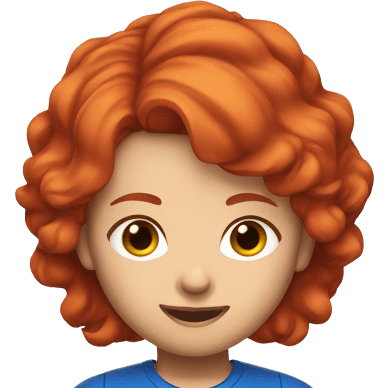 a female esports coach with red hair and blue shirt.  emoji