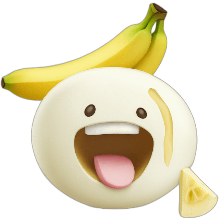 mozzarella cute eating banana emoji