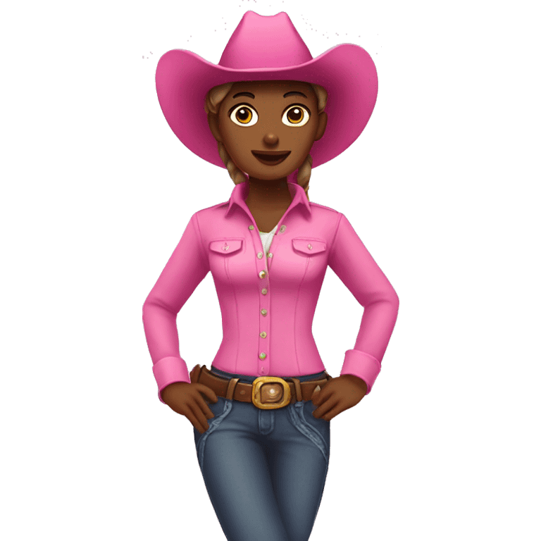 pink cowgirl emoji