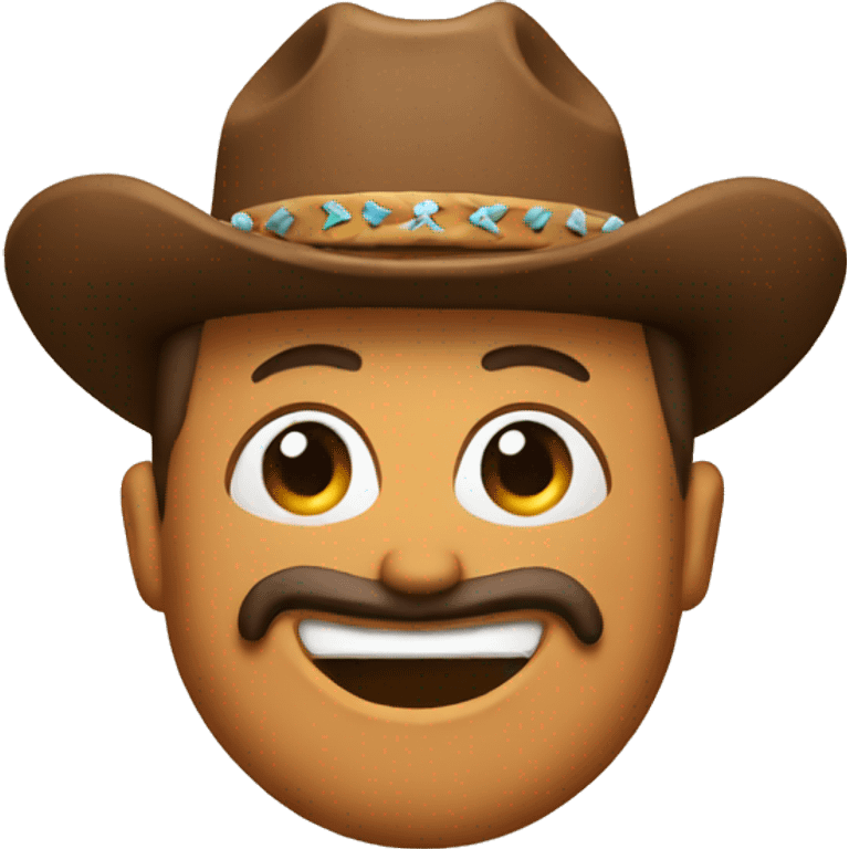 Cowboy cookie emoji