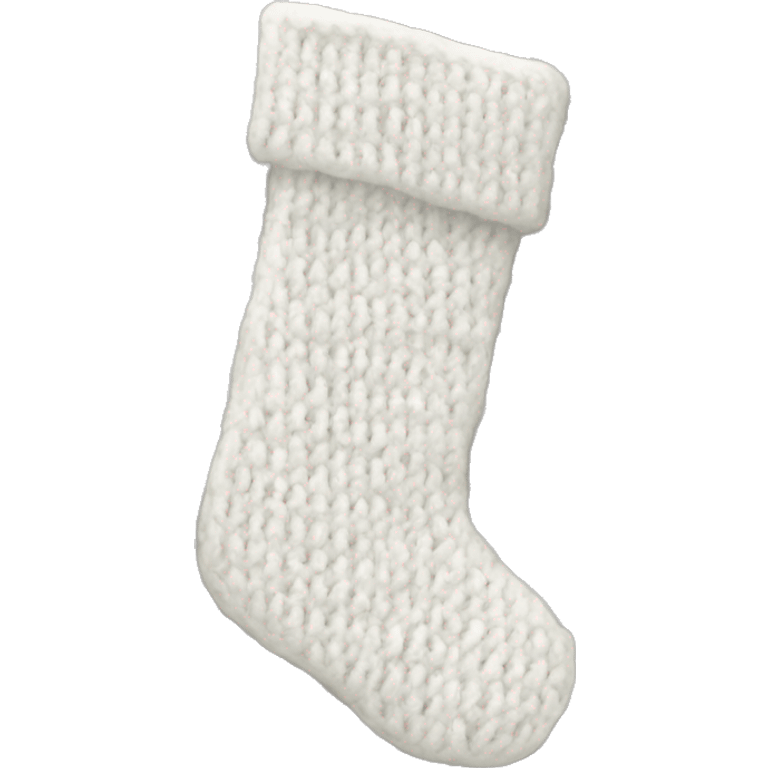 white knit christmas stocking emoji