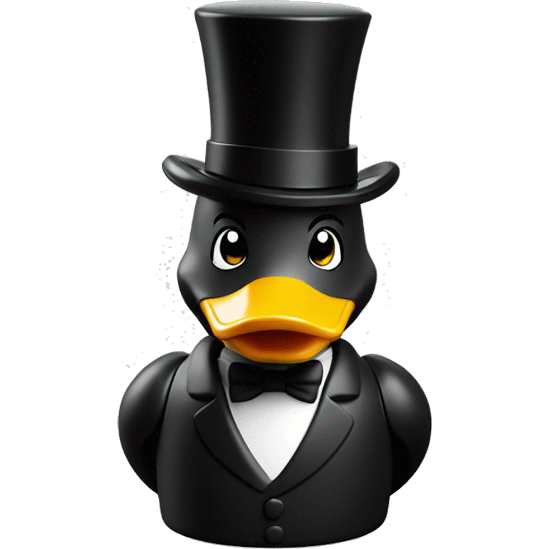 rubber duck with top hat biulding lego emoji