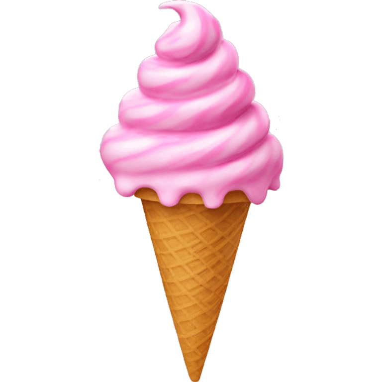 Pink swirl ice cream  emoji