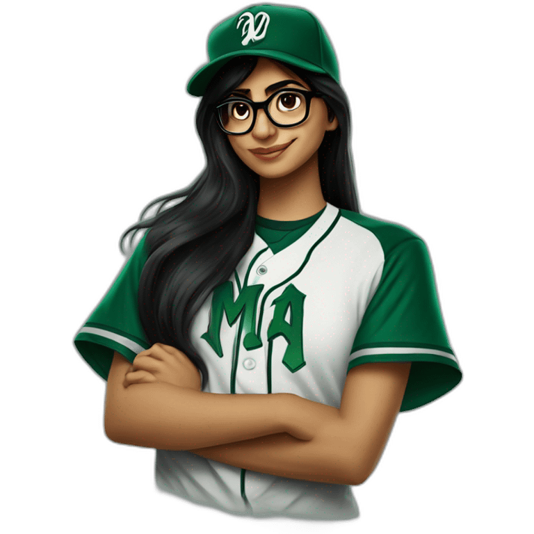 Mia Khalifa slytherin baseball tshirt emoji