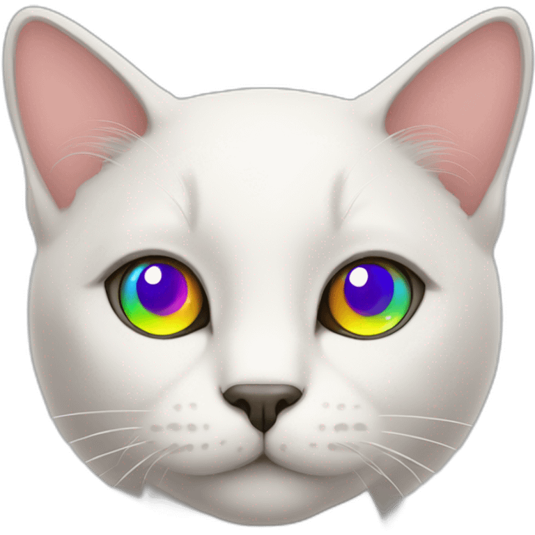 cat with rainbow eyes emoji