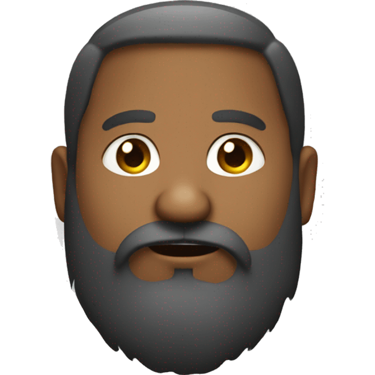 Beard chubby man talking emoji