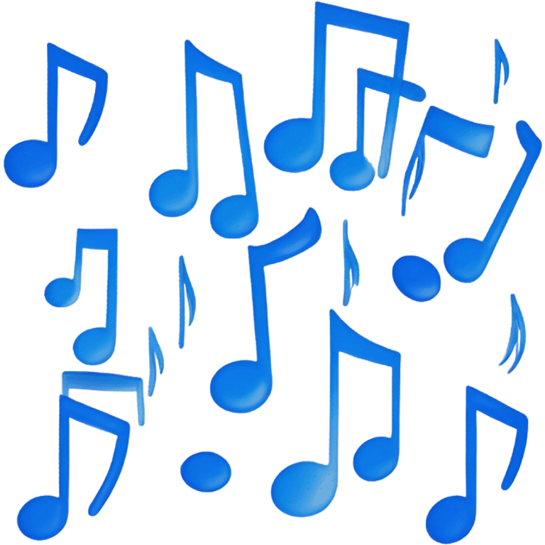 music notes with blue color emoji