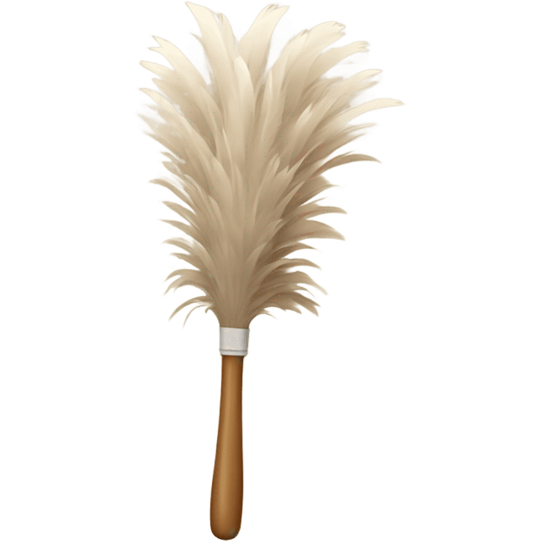 Feather duster white light beige  emoji