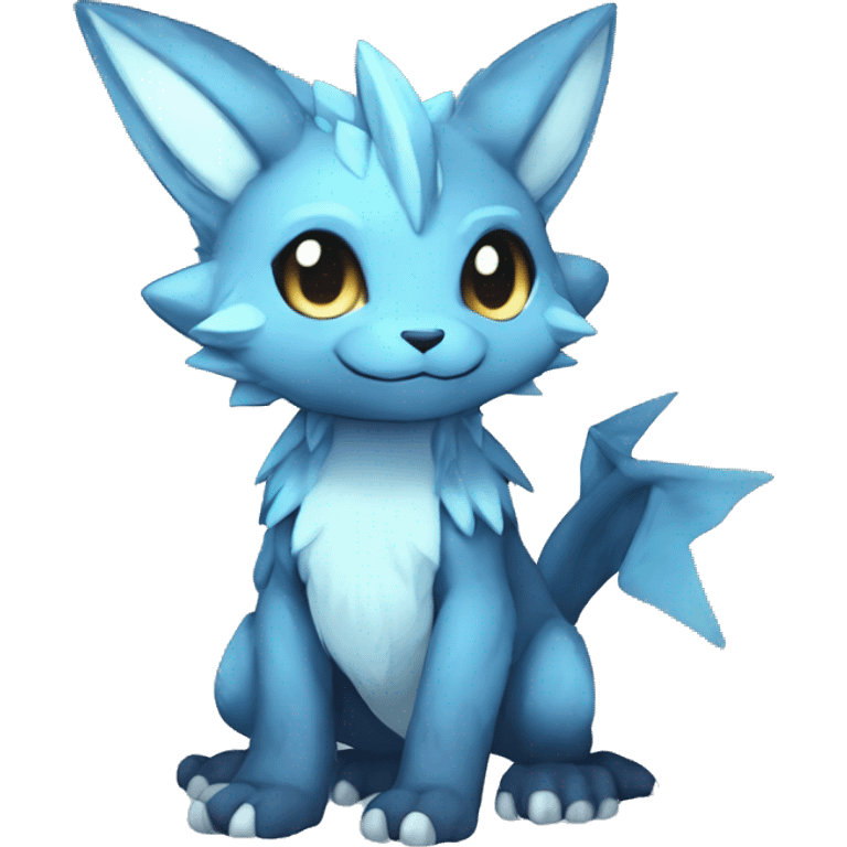 a anthro chibi-style dark-type-ice-type Fakémon-hybrid full body emoji