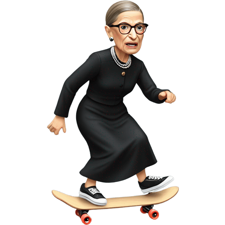 Ruth Bader Ginsburg skateboarding emoji