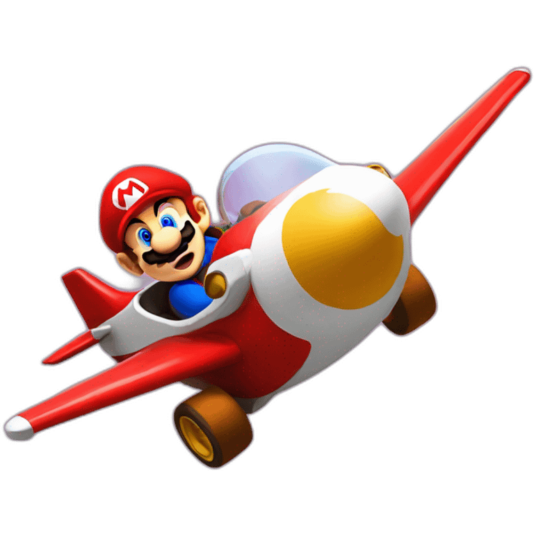 Mario kart flying a plane  emoji