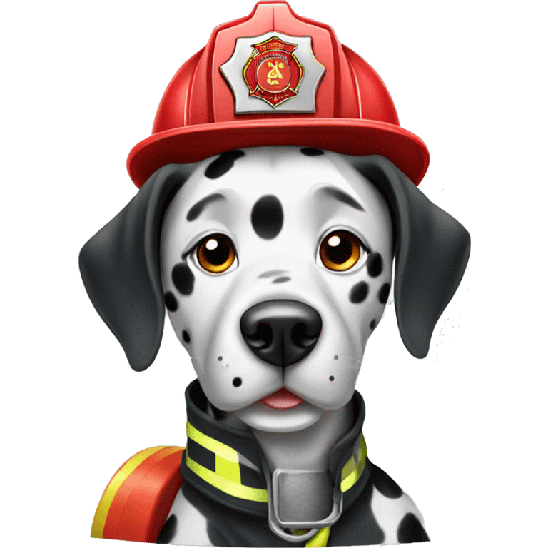 Dalmatian firefighter emoji