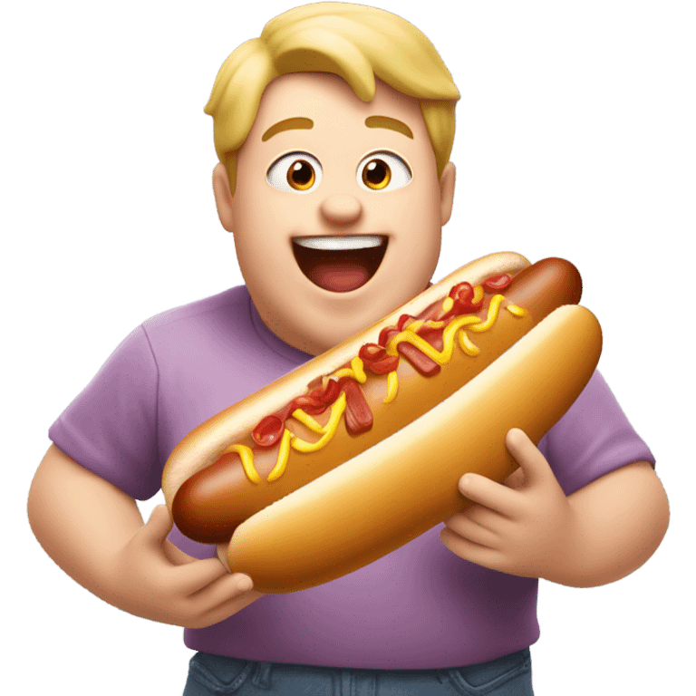 Fat boy hot dog emoji