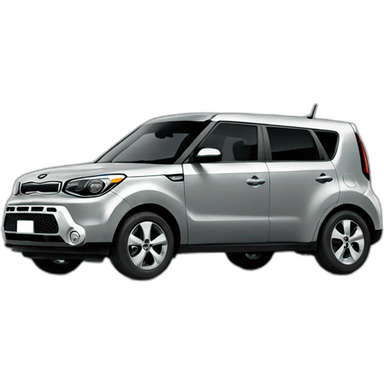 grey kia soul car esometric emoji