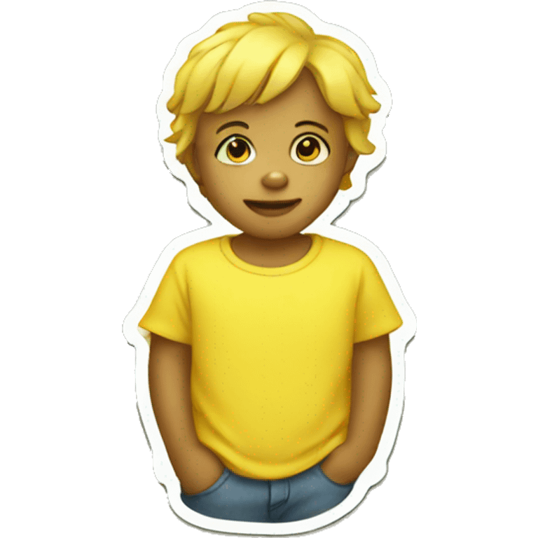 yellow child sticker emoji