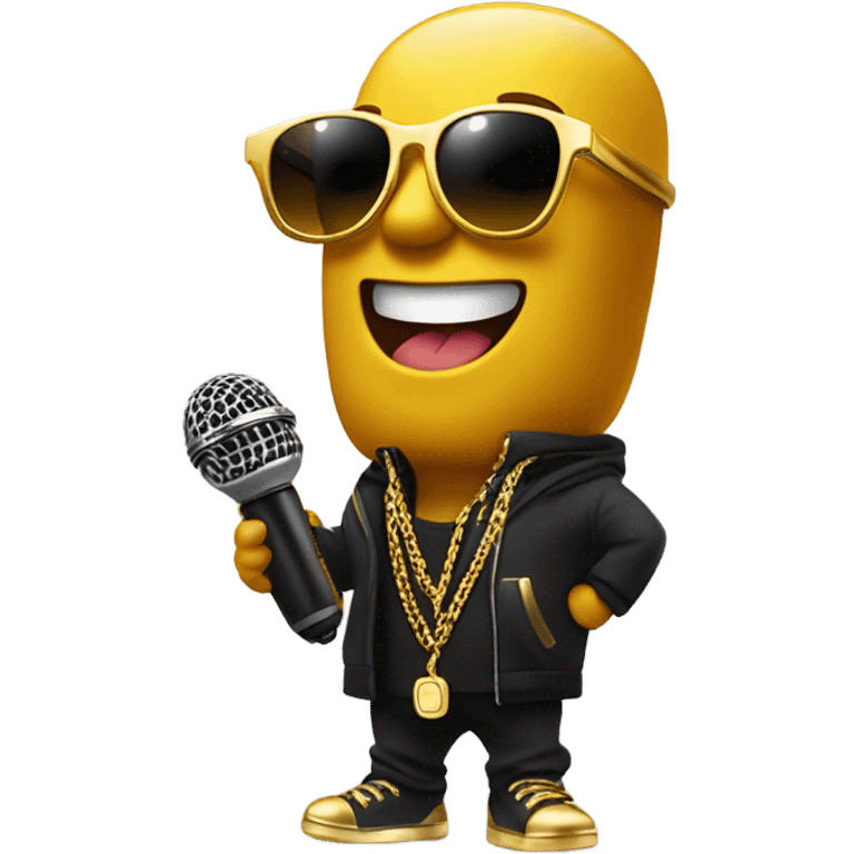 Rapping mustard emoji