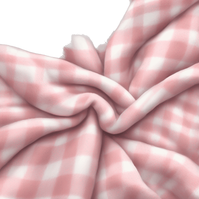 Light pink plaid fluffy blanket folded emoji