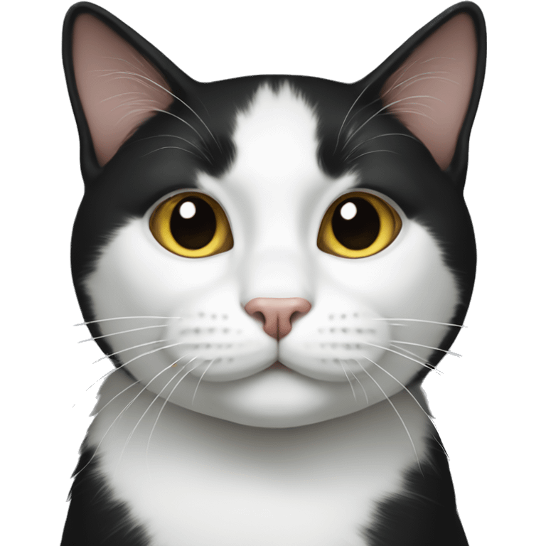 White and black cat emoji