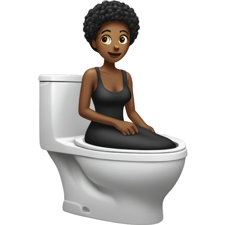 Skibidi toilet black woman  emoji