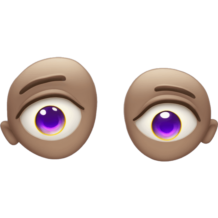 both eyes closed but the third eye opens with a purple pupil and glowing  emoji