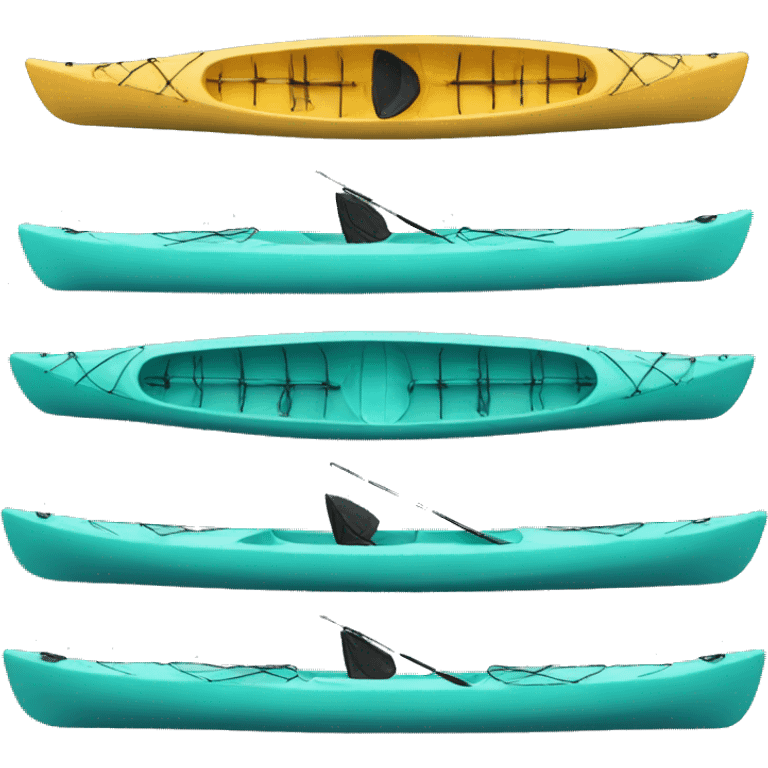 Turquoise Kayak transparent emoji