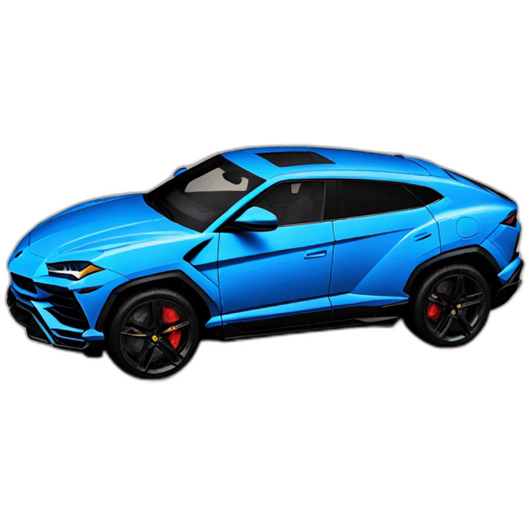 Blue lamborghini urus emoji