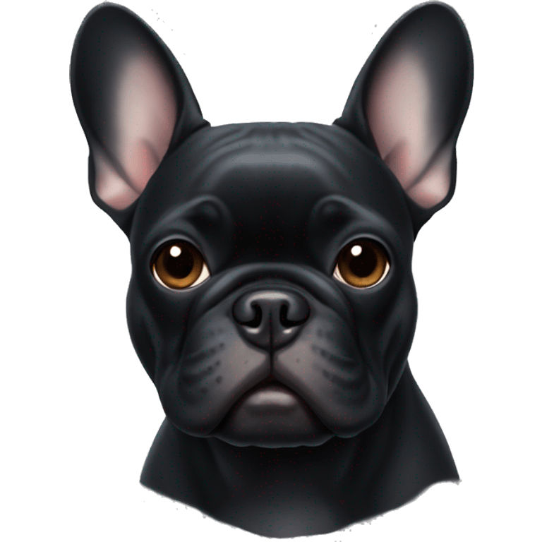 black french bulldog  emoji