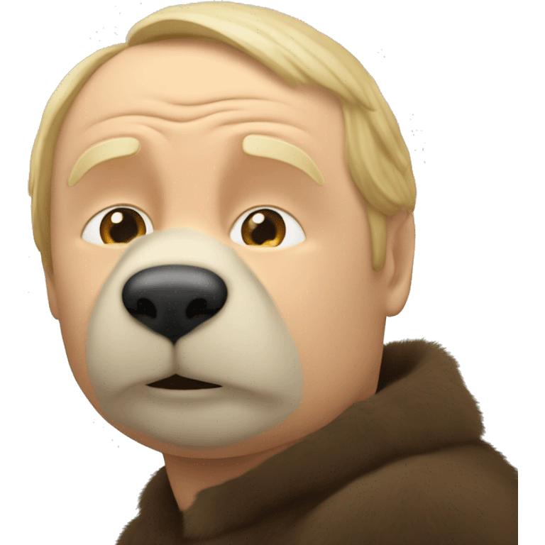 Vladimir poutine sur le dos d’un ours emoji