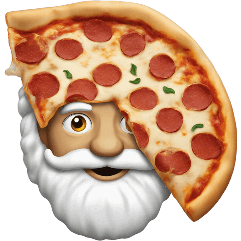 A Santa clause pizza emoji