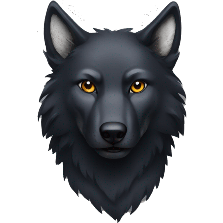 black wolf emoji