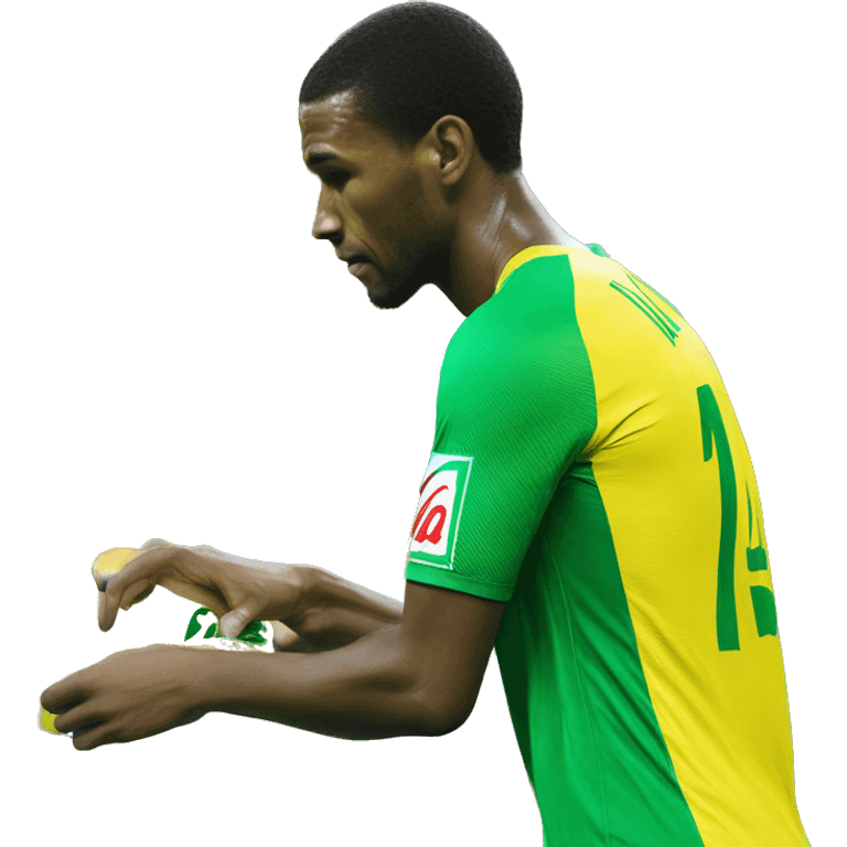 7up on hand of Brazil player emoji