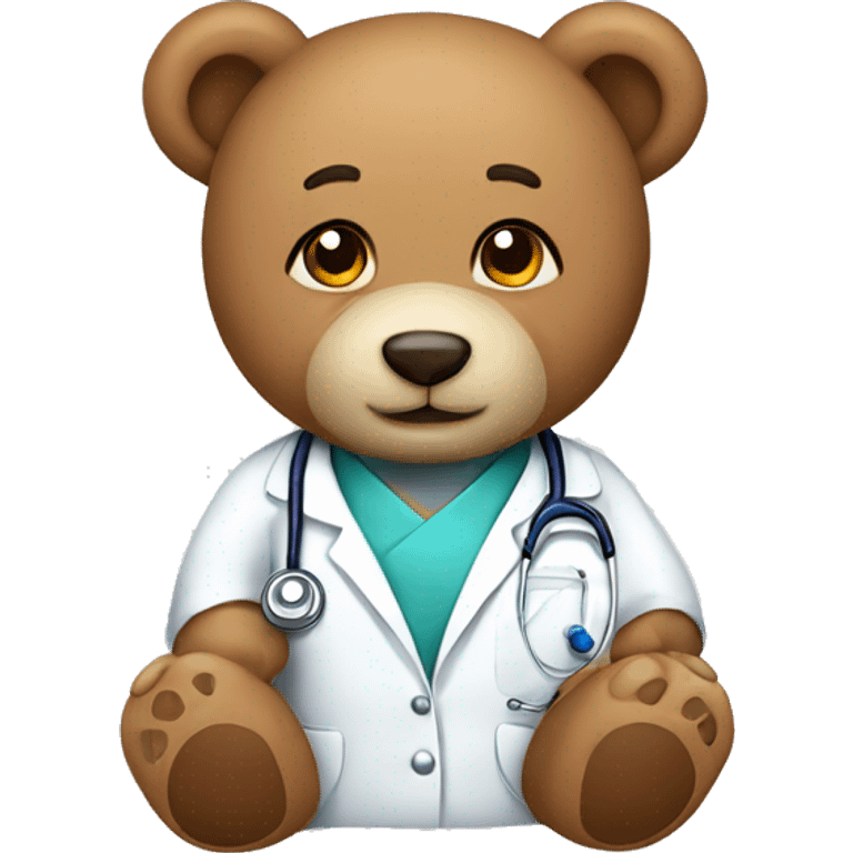 cute doctor teddy bear emoji