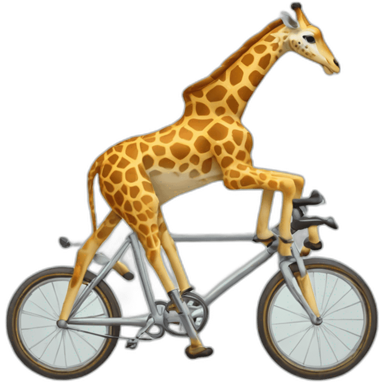 une girafe qui fait du velo emoji