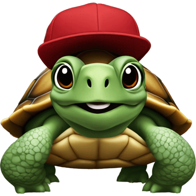 Une tortue avec une casquette gucci  emoji