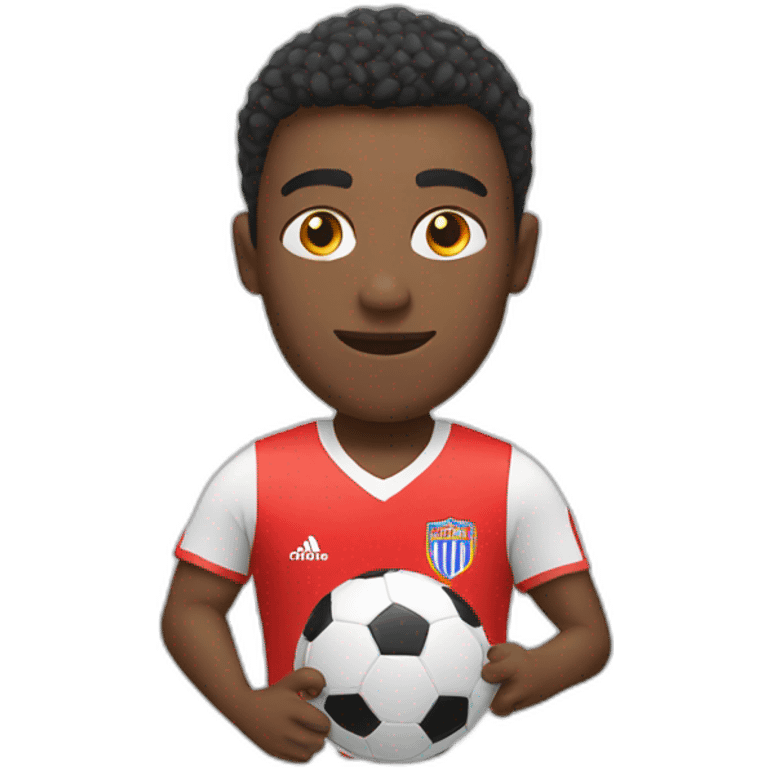 Footballer with a ball emoji