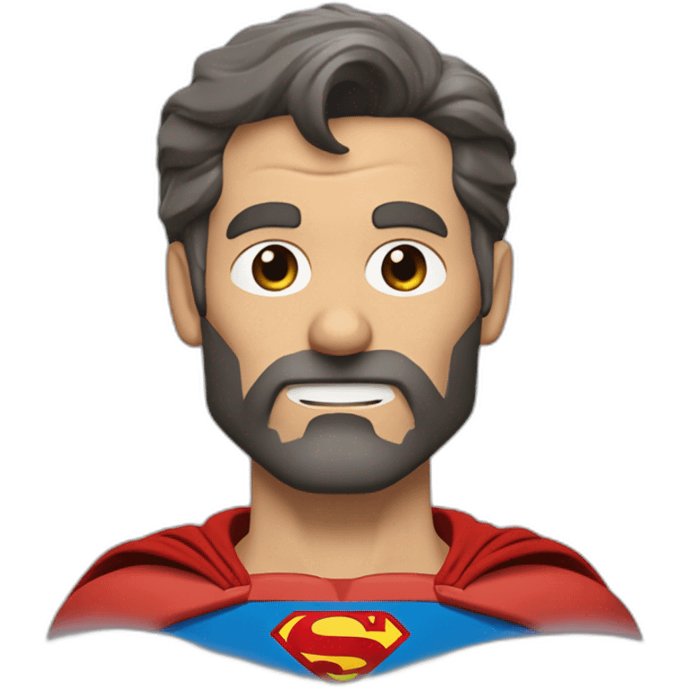 Superman de edad avanzada y con barba emoji