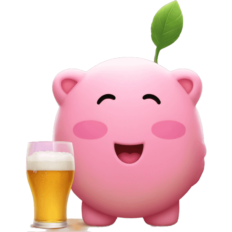 Kirby beer emoji