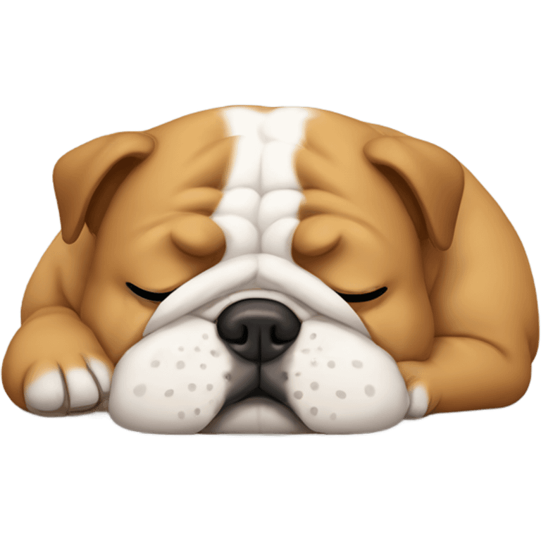 Bulldog sleeping emoji