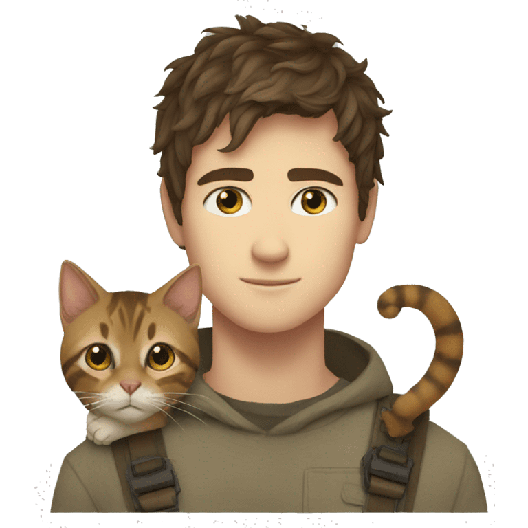 Newt from the maze runner with a cat emoji