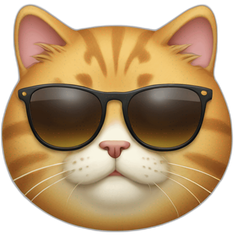 fat cat with sunglass emoji