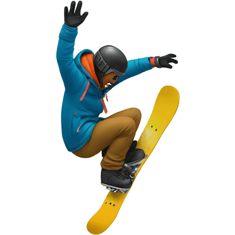 Snowboarder hitting tree emoji