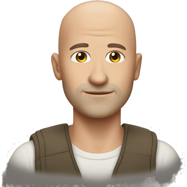 A bald man who is emoji