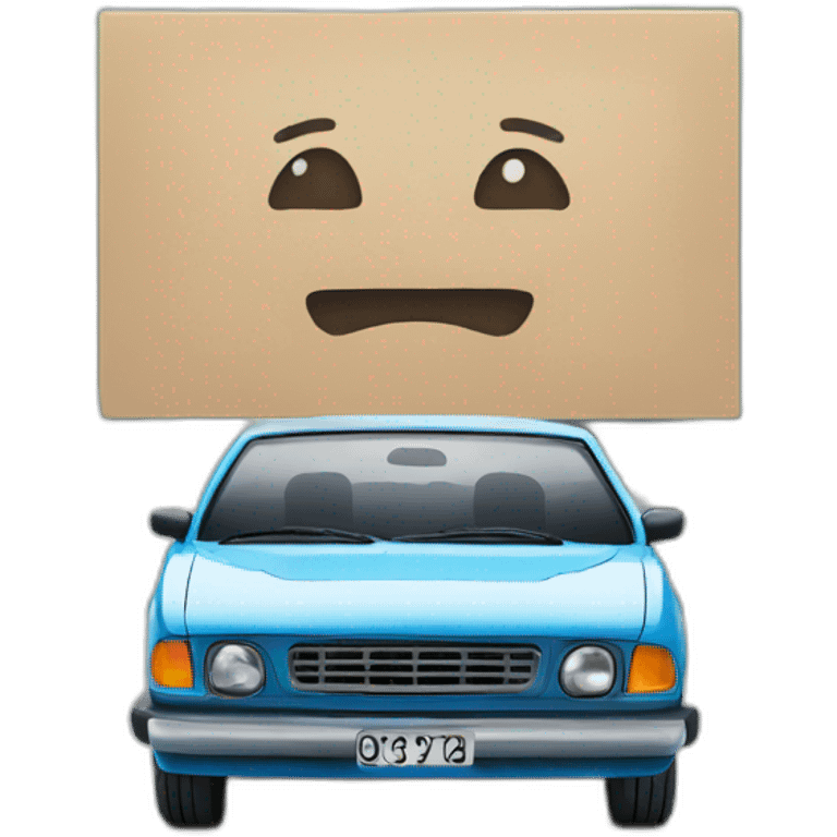 Car in a placard emoji